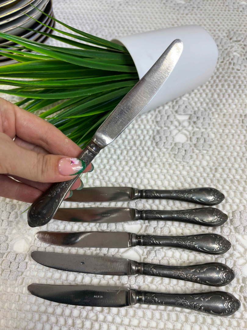 Нож для фруктов "Классик" Киевский з-д им.Шевченко. Мнц с серебрением, нерж.сталь (лезвие). Редкий!. Картинка 6